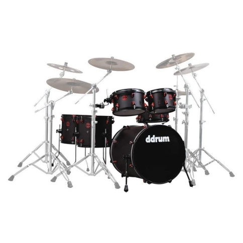 DDRUM HYBRID 6 BLK RED - удар. установка (4 коробки) с тригерами , 6 бараб.,без тарел.и стоек фото 1