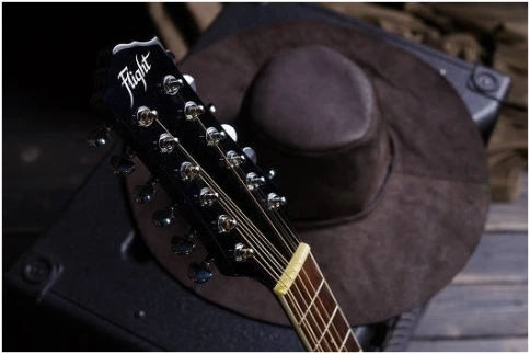 FLIGHT D-200/12 EQ BK - Гитара электроакустическая 12-струнная фото 9