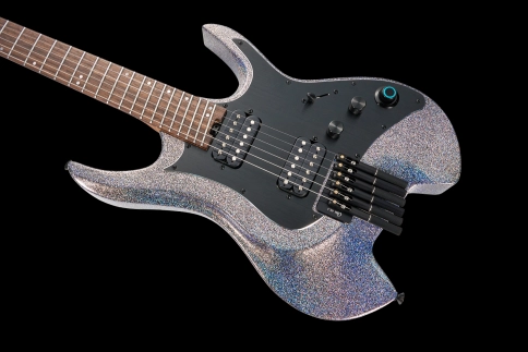 W902-MGCL Электрогитара безголовая со встроенным процессором, серебристая, GTRS фото 4