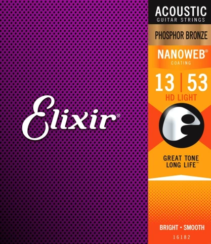 Струны для акустической гитары Elixir 16182 13-53 Light фото 1