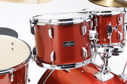 TAMA ST52H6C-SCP STAGESTAR ударная установка из 5-ти барабанов со стойками и тарелками, цвет искрящийся оранжевый фото 3