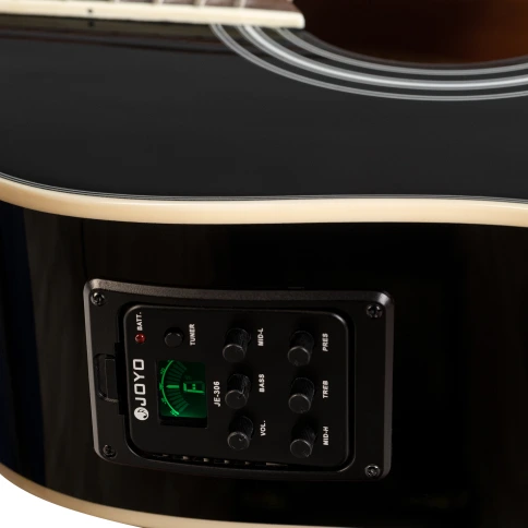 Электроакустическая гитара ROCKDALE Aurora D6 C BK E Gloss фото 10