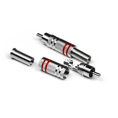 INVOTONE RCA100M RD - тюльпан кабельный, RCA, корпус металл, цвет красный фото 1