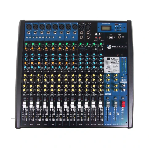 INVOTONE MiX .1622CFX - микшерный пульт, 12 микрофонных входов, 4стерео входа, FX процессор, MP3 пле фото 2