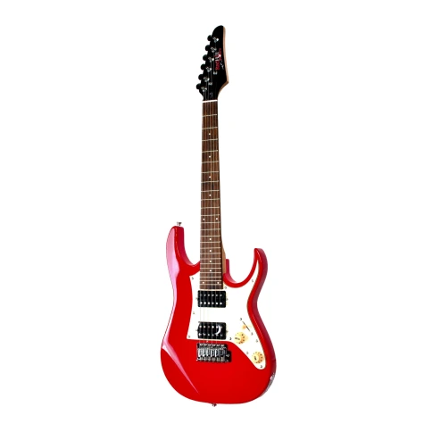 REDHILL STM100 RD - электрогитара уменьш., Superstrat, 565 мм, H+H, тополь+клен, цвет красный фото 2