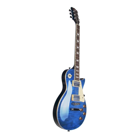 REDHILL LPX200 TBL - электрогитара, Les Paul, H+H, клен/окоуме, цвет прозрачный голубой фото 2