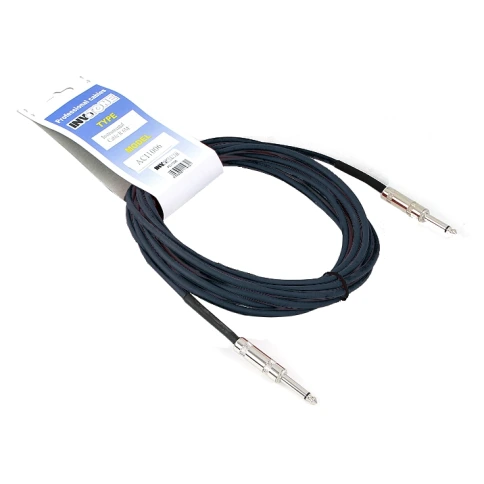 INVOTONE ACI1004 BK - инструментальный кабель, 6,3 джек моно <-> 6,3 джек моно, длина 4 м (черный) фото 1