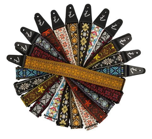 Ремень гитарный FENDER PASADENA WOVEN STRAP LATTICE ORNG фото 4