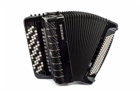 HOHNER MATTIA IV 120 BK gun black (B-Stepped) - Баян фото 1