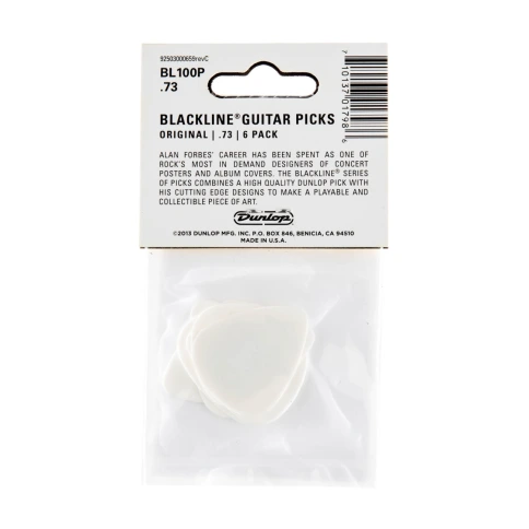 Медиатор Dunlop BL100P.73 Alan Forbes S1 фото 3