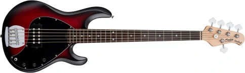 STERLING StingRay5 Ruby Red Burst Satin - Бас-гитара 5 струн фото 1