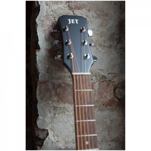 JET JJE-250 OP - электроакустическая гитара, джамбо, ель/красное дерево, цвет натуральный, open pore фото 9