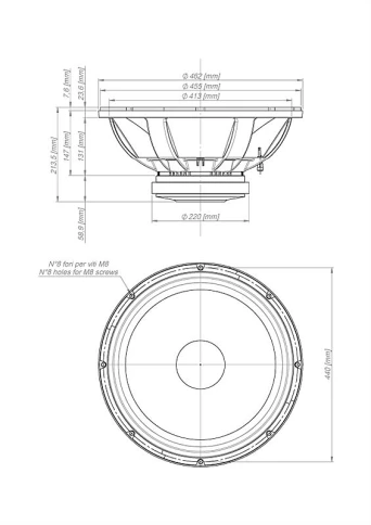 EIGHTEEN SOUND 18LW1251/8 - 18' динамик с расширенным НЧ, 8 Ом, 1000 Вт AES, 98 dB, 35-3500 Гц фото 4
