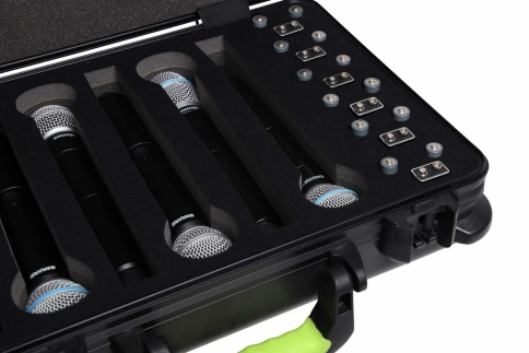 GATOR SH-MICCASEW06 - пластиковый кейс для SHURE - 6 беспроводных микрофонов фото 4