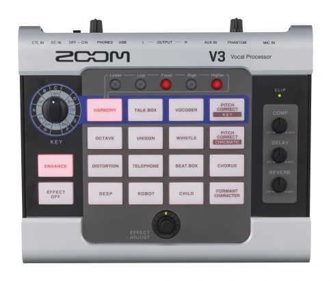 Zoom V3 Вокальный процессор, 16 вокальных эффектов, Режим аудиоинтерфейса фото 1