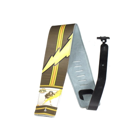 PERRI'S P35ACDC-1032 AC/DC - кожаный ремень (2,5') для гитары, (AC/DC) фото 1