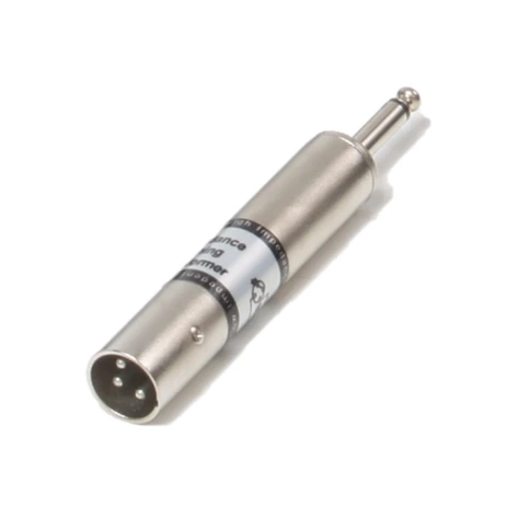 INVOTONE J123M - переходник 3P XLR папа <-> 6.35мм моно джек папа, корпус металл фото 1