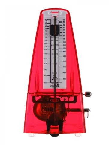 Метроном механический прозрачный красный Cherub WSM-330TRD фото 4