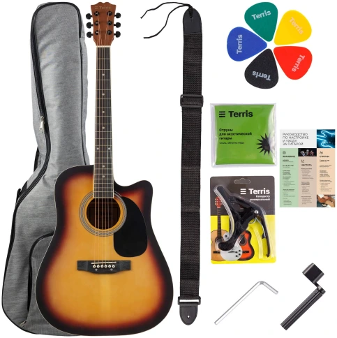TERRIS TD-045 SB Starter Pack - Гитара акустическая в наборе фото 1