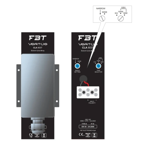 FBT VERTUS CLA 803TW - пассивная колонна, 240 Вт, 8Ом, SPL 122 дБ, 150 Гц - 20 кГц, IP55 фото 3