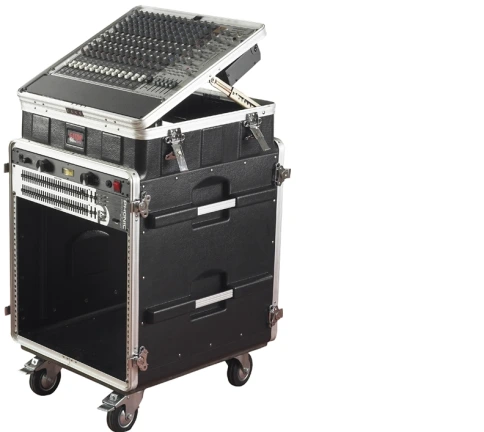 GATOR GRC-10X12 PU - рэковый кейс,пластик,10U верх, 12U низ, компактный, легкий доступ к кабелям фото 2