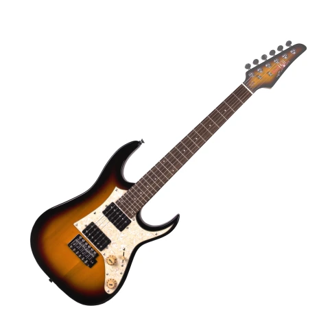 REDHILL STM100 VS - электрогитара уменьш., Superstrat, 565 мм, H+H, тополь+клен, цвет санберст фото 1