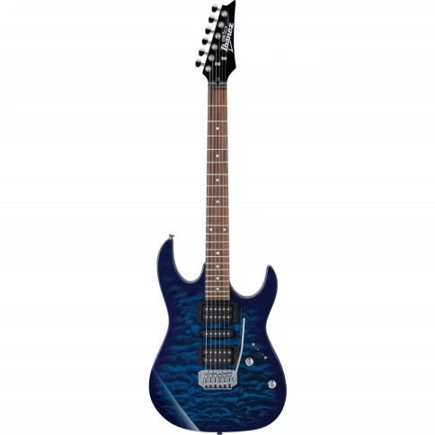 Электрогитара IBANEZ GRX70QAL-TBB Transparent Blue Burst фото 1