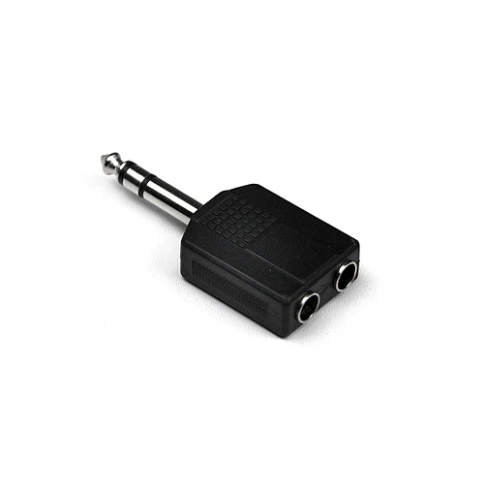 INVOTONE AD190 - переходник джек стерео 6,35 мм (папа) <-> 2 х джек моно 6.35 мм (мама), корпус плас фото 1