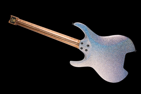 W902-MGCL Электрогитара безголовая со встроенным процессором, серебристая, GTRS фото 2