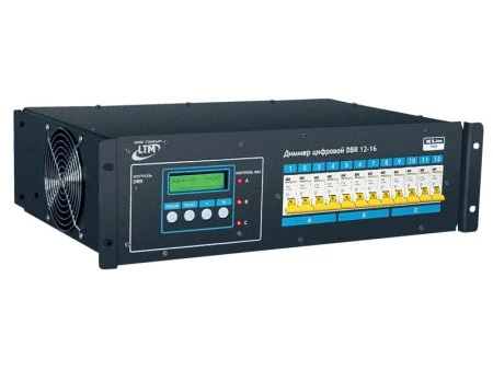 XLINE· DBR 12-16 Цифровой диммер, 12 каналов x 3 кВт, рэк 19” фото 1