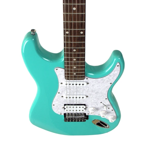 REDHILL STM200 AQBL - электрогитара, Stratocaster, S-S-H, тополь/клен, цвет морск. волны фото 3