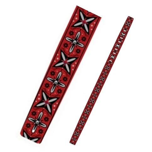 PERRI'S P20VRH-730 - кожаный ремень (2') для гитары (готический узор на коричневом фоне) фото 1