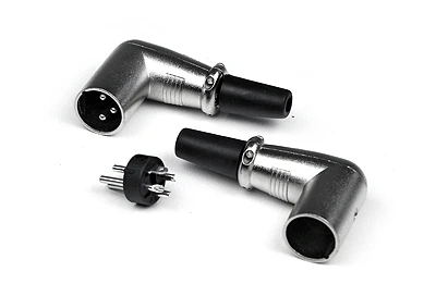INVOTONE XLR3M200C - разъем XLR 3Р, папа, кабельный, угловой, корпус металл фото 1