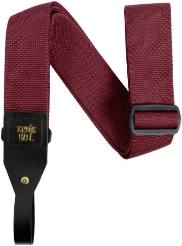 ERNIE BALL 5367 PolyPro Acoustic Burgundy - Ремень для гитары фото 1
