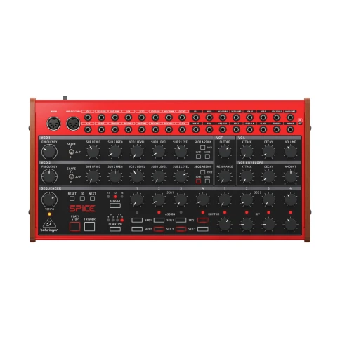 BEHRINGER SPICE - Аналоговый полумодульный полиритмический синтезатор с 2 осцилляторами, 4 суб-осцил фото 2