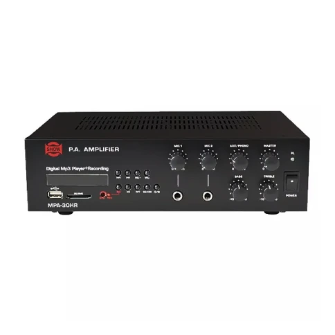 SHOW MPA-30HR - трансляц. система 30 Вт,25/70/100 В, mp3-плеер с функцией запись фото 2