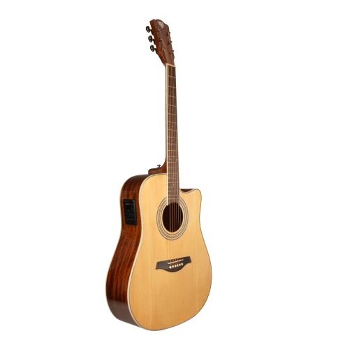 Электроакустическая гитара ROCKDALE Aurora D6 C NAT E Gloss фото 2