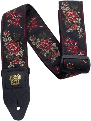 ERNIE BALL 4142 Jacquard Red Rose - Ремень для гитары фото 1