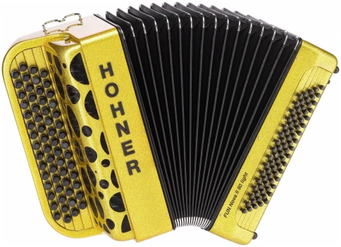 HOHNER Fun Nova II 80 light gold glitter (C-Stepped) - Баян фото 1