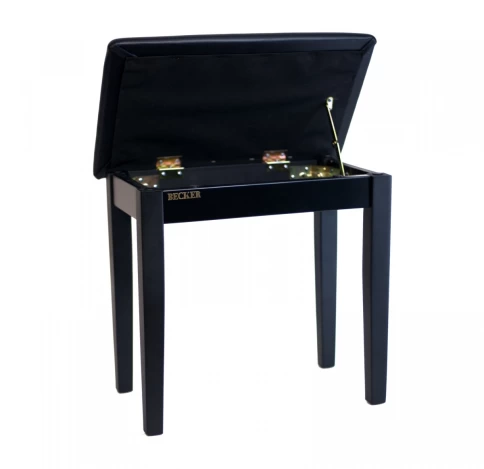 Becker PB-1MB/BL Traditional банкетка черная матовая, сиденье черная эко кожа. фото 2