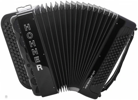 HOHNER Fun Nova II 80 light black celluloid (B-Stepped) - Баян фото 1