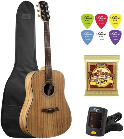 FLIGHT D-175 AC dPACK 1 - Гитара акустическая (набор) шестиструнная фото 1