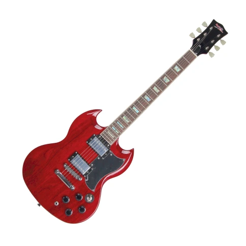 REDHILL SGX200 TR - электрогитара, SG даблкат, H+H, махагон, цвет прозрачный красный фото 1