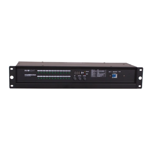 INVOLIGHT POWERPACK24 - блок прямых включений (Свитчер, PowerCon Out), 24 канала по 0,5А, DMX512 фото 2