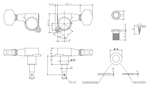 Колки Gotoh SG381 B07 G фото 2