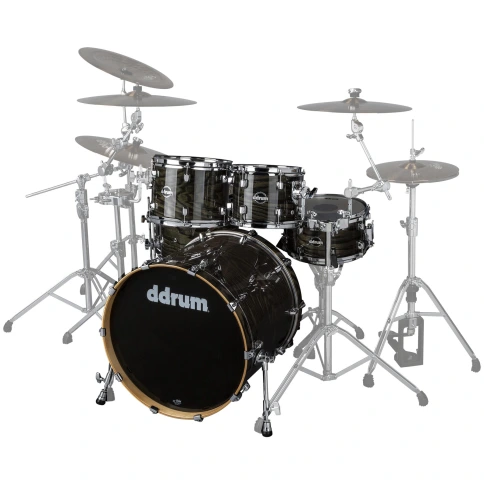 DDRUM DM ASH 622 TBK - ударная установка ,10'-12'-14'-16'-22'-13х7' (без Hardware) , цвет чёрный гля фото 2