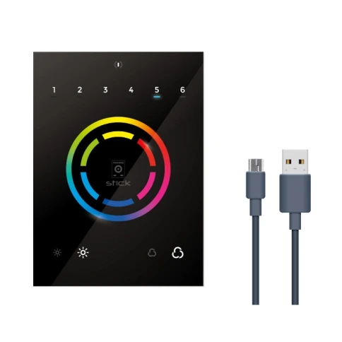 NICOLAUDIE ARCHITECTURAL STICK-CW4 - настенный сенсорный DMX контроллер 1024 канала, 36 сцен, 1 зона фото 2