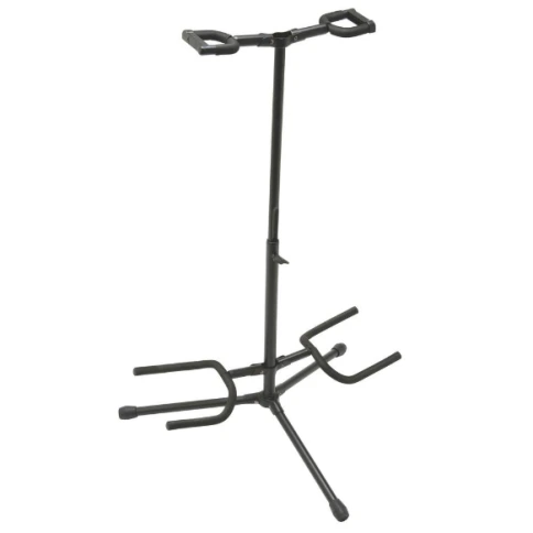 ONSTAGE GS7221BD - стойка для 2-х гитар с верх держат. грифа, тренога, рег. по высоте, черная фото 1