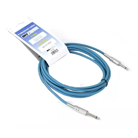INVOTONE ACI1302 B - инструментальный кабель,6,3 джек моно <-> 6,3 джек моно, длина 2 м (синий) фото 1