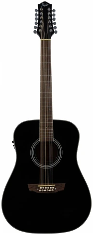 FLIGHT D-200/12 EQ BK - Гитара электроакустическая 12-струнная фото 4